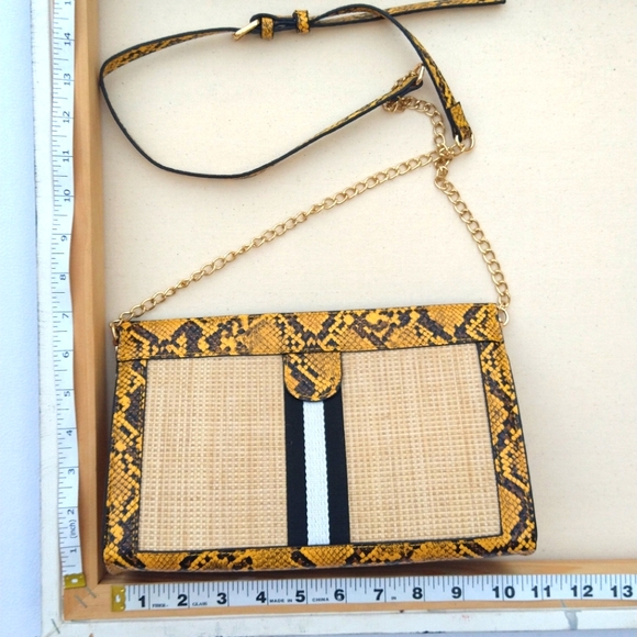 Mustard Jax Vegan Leather Crossbody Bag - Picture 3 of 6
